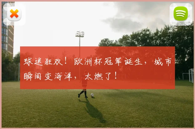 球迷狂欢!欧洲杯冠军诞生,城市瞬间变海洋,太燃了!